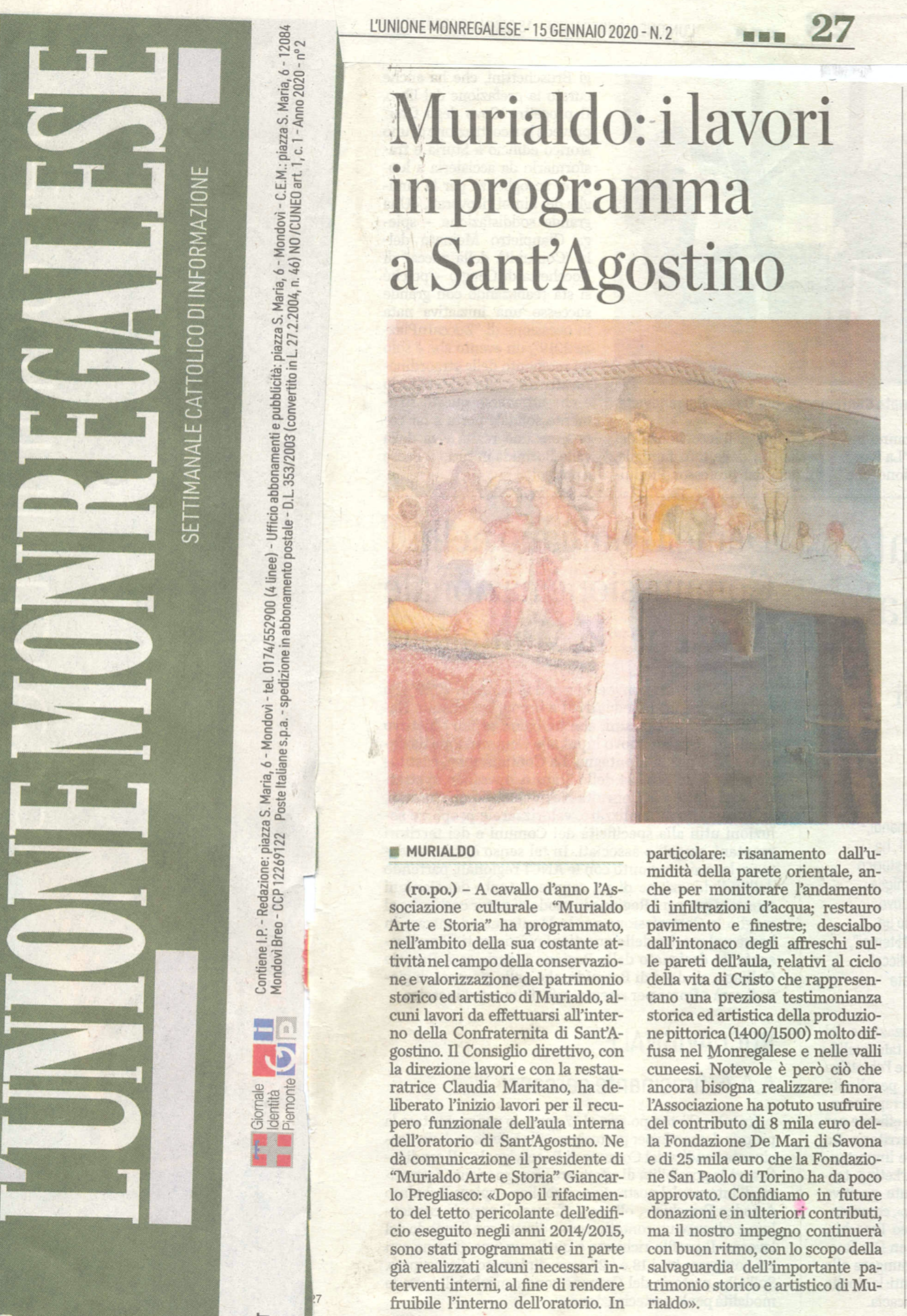 Sant'Agostino Affreschi 2020